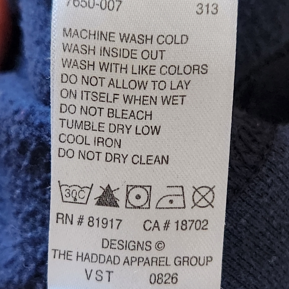NIKE Kids Hoodie Size 6X Blue Just Do It Cotton Poly Sweatshirt Swoosh - Picture 6 of 9